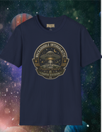 Alien Badge T‑Shirt – “Wackadoodle Intergalactic” Retro UFO Design