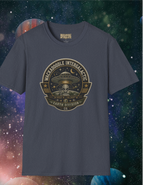 Alien Badge T‑Shirt – “Wackadoodle Intergalactic” Retro UFO Design