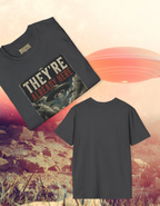 They're Already Here UFO Graphic T-Shirt — Vintage Sci‑Fi Alien Tee