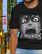 Horror Graphic T-Shirt — 'The Stars Are Not Silent' Screaming Face Tee
