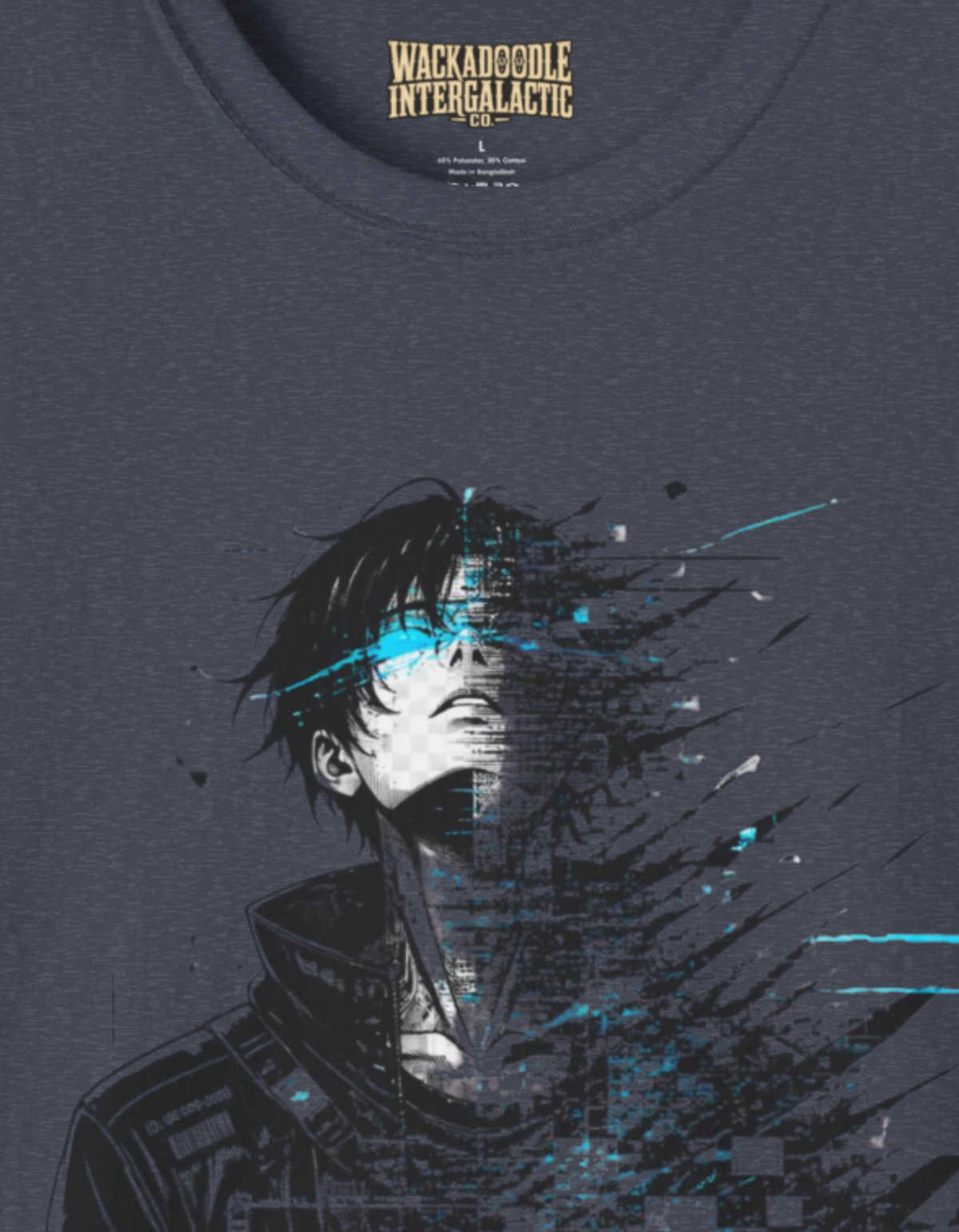Signal Lost Graphic Tee — Futuristic Cyberpunk Anime Shirt