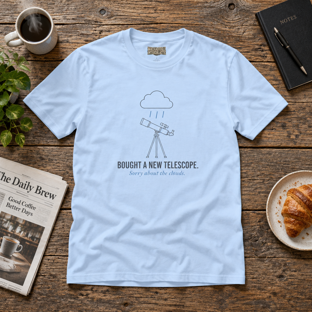 New Telescope Sorry About the Clouds T-Shirt