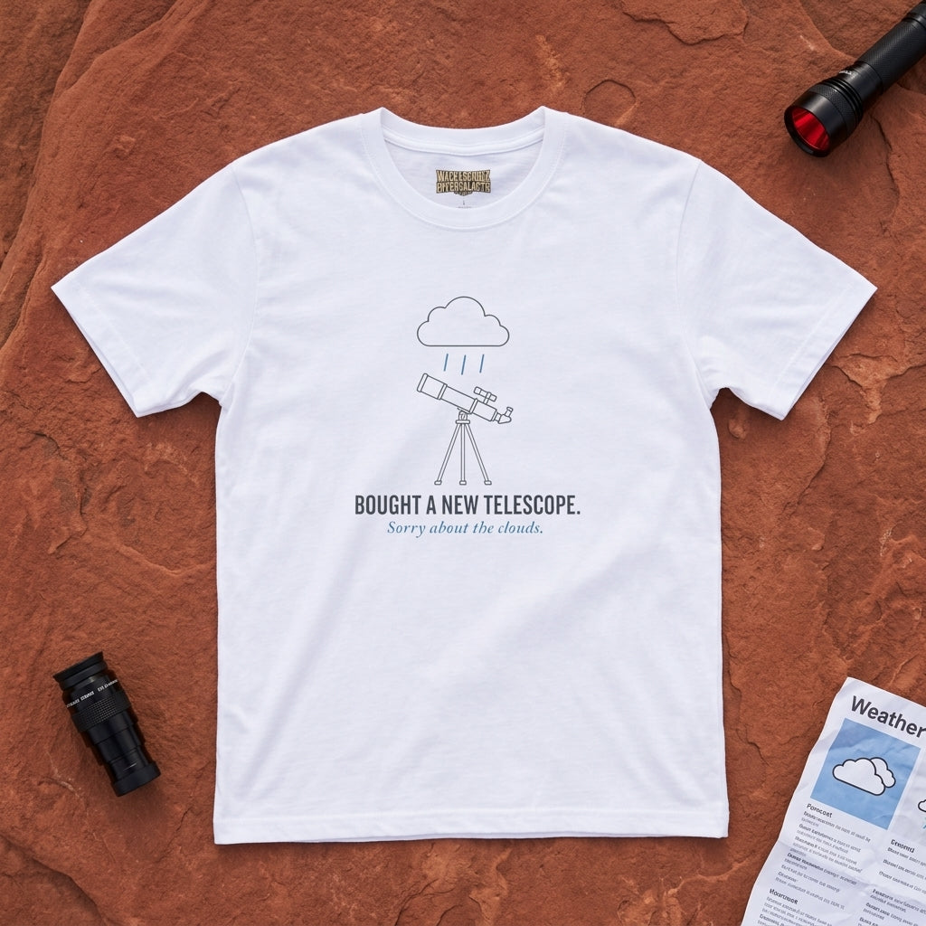 New Telescope Sorry About the Clouds T-Shirt