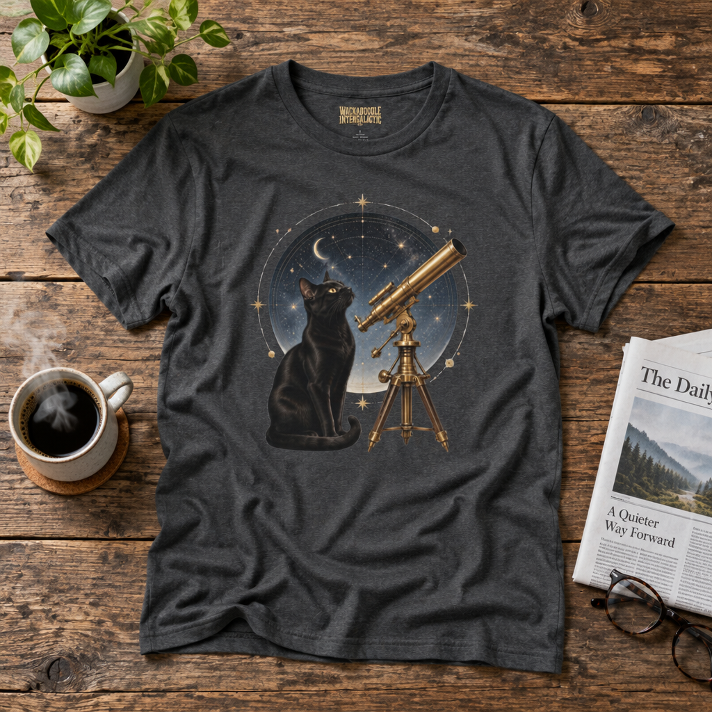 Black Cat Stargazer T-Shirt