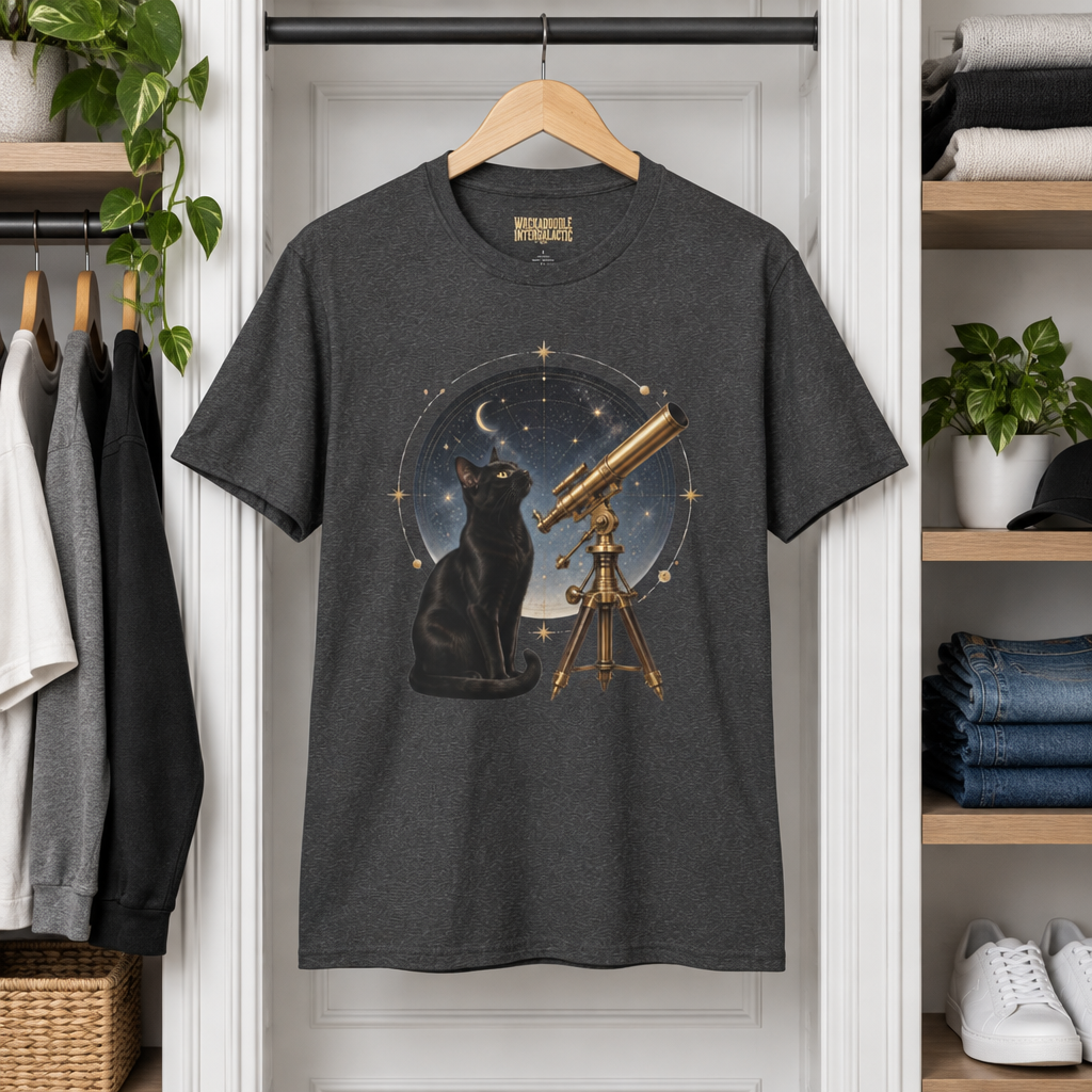 Black Cat Stargazer T-Shirt