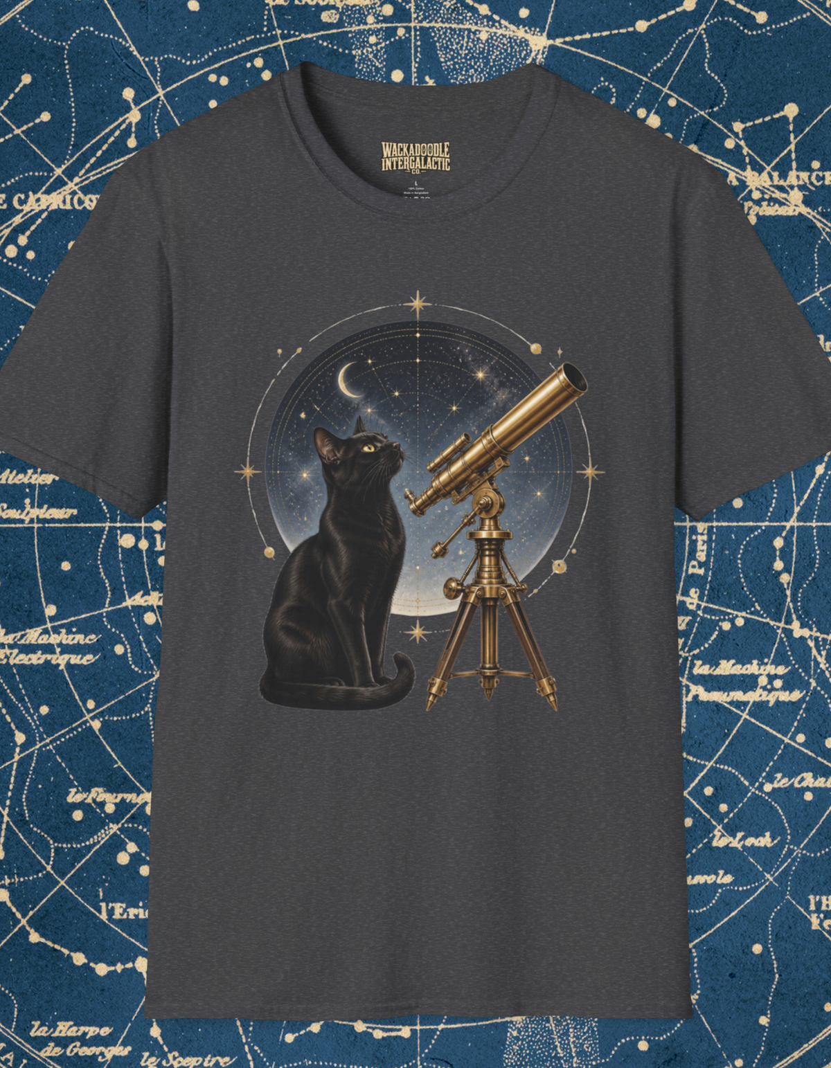 Black Cat Stargazer T-Shirt