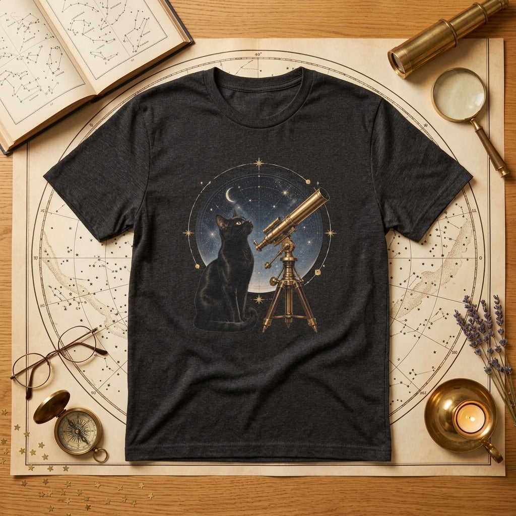 Black Cat Stargazer T-Shirt