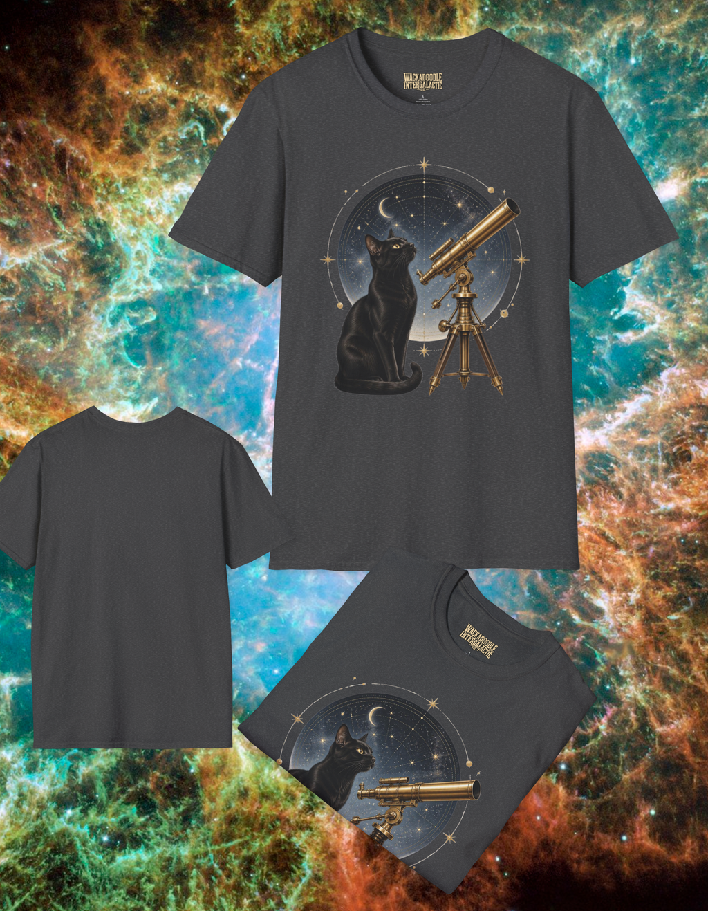Black Cat Stargazer T-Shirt
