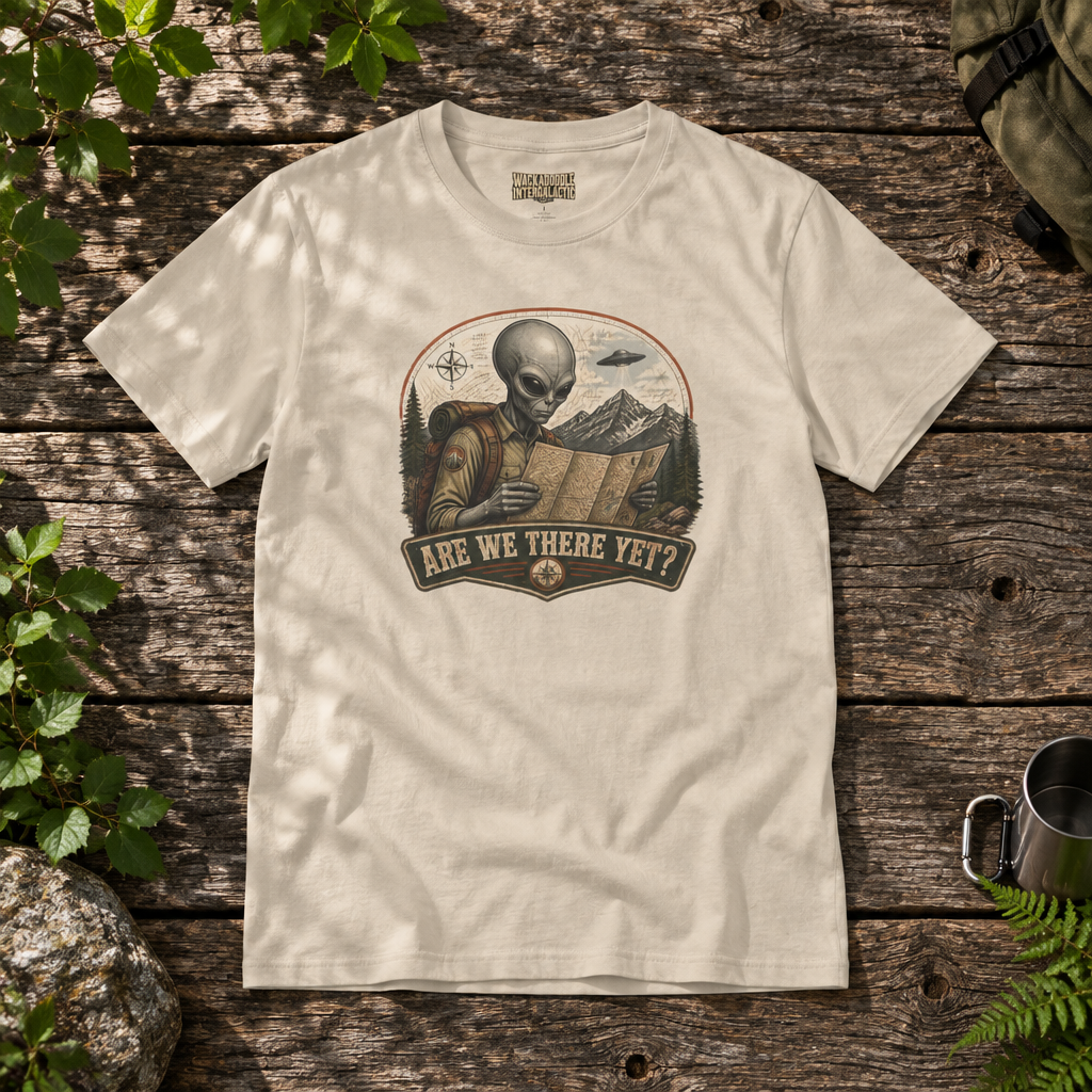 Are We There Yet Alien Hiker T-Shirt