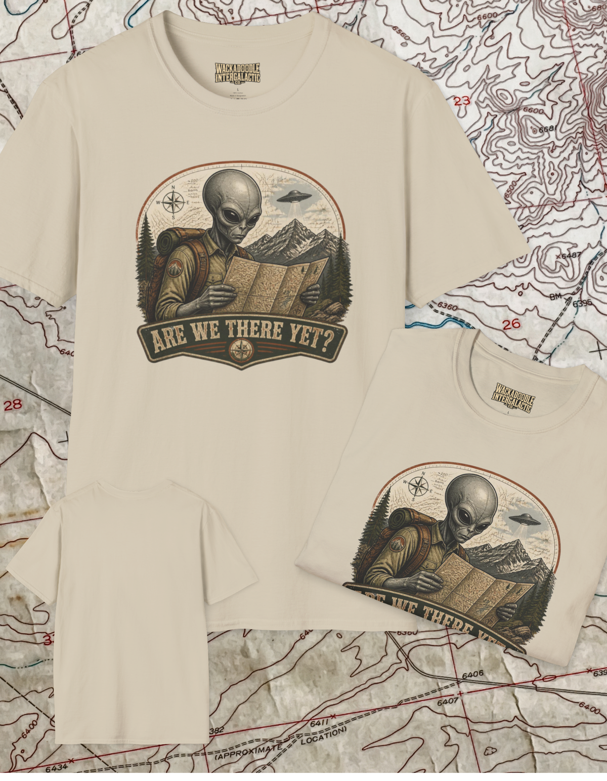 Are We There Yet Alien Hiker T-Shirt
