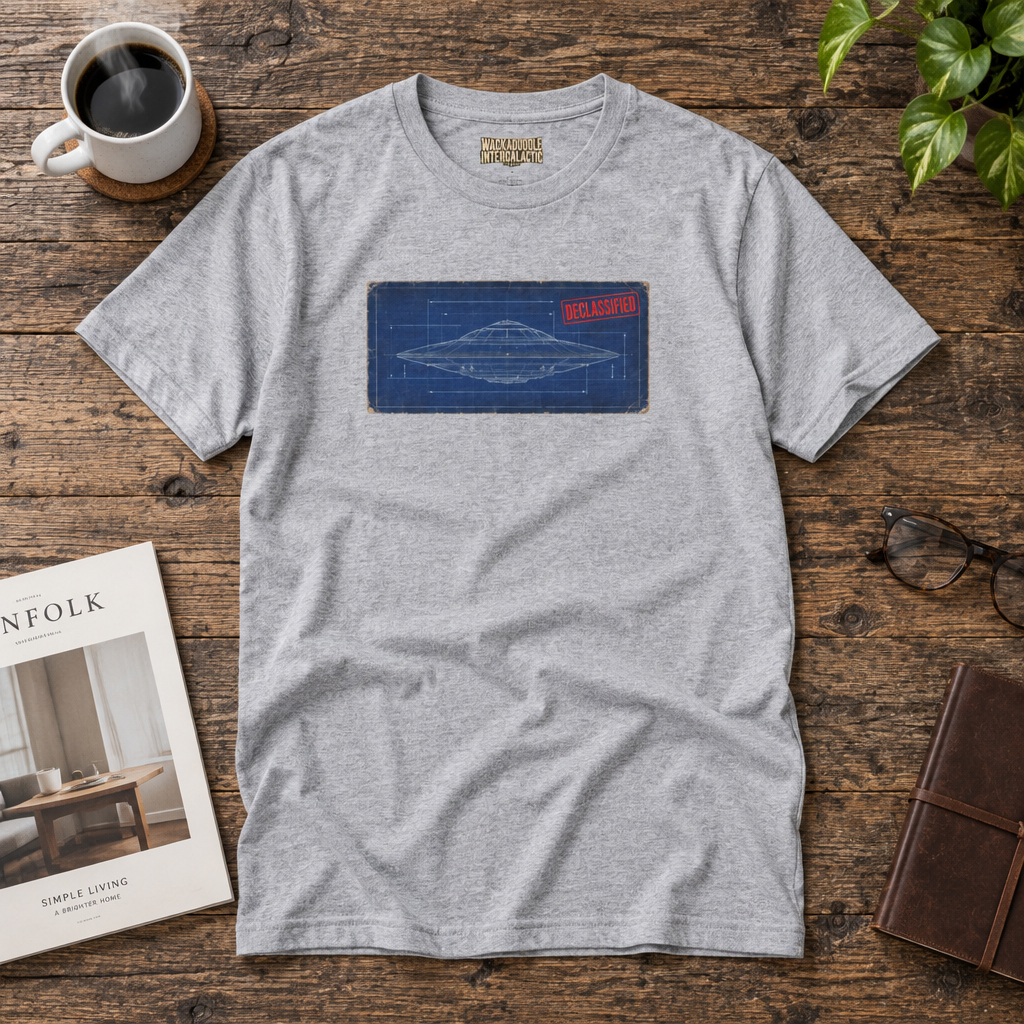Declassified UFO Blueprint T-Shirt