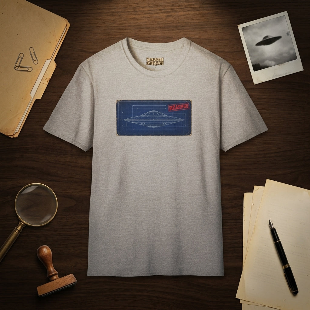 Declassified UFO Blueprint T-Shirt