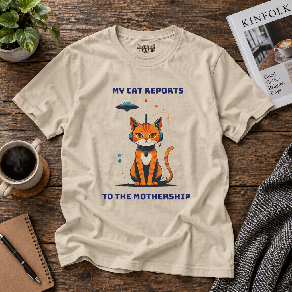 My Cat Reports to the Mothership T-Shirt