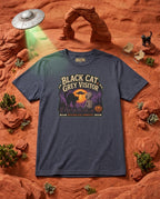 Black Cat, Grey Visitor T-Shirt