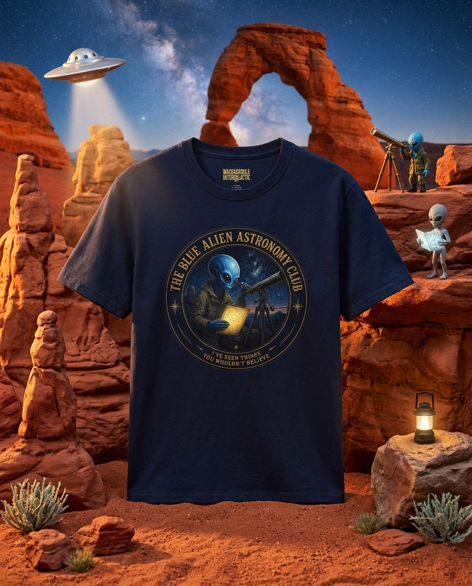 The Blue Alien Astronomy Club T-Shirt