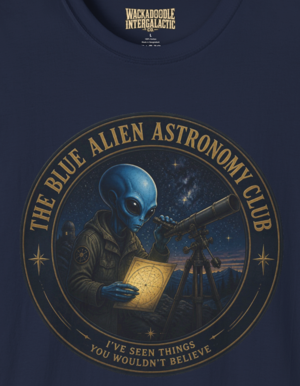 The Blue Alien Astronomy Club T-Shirt