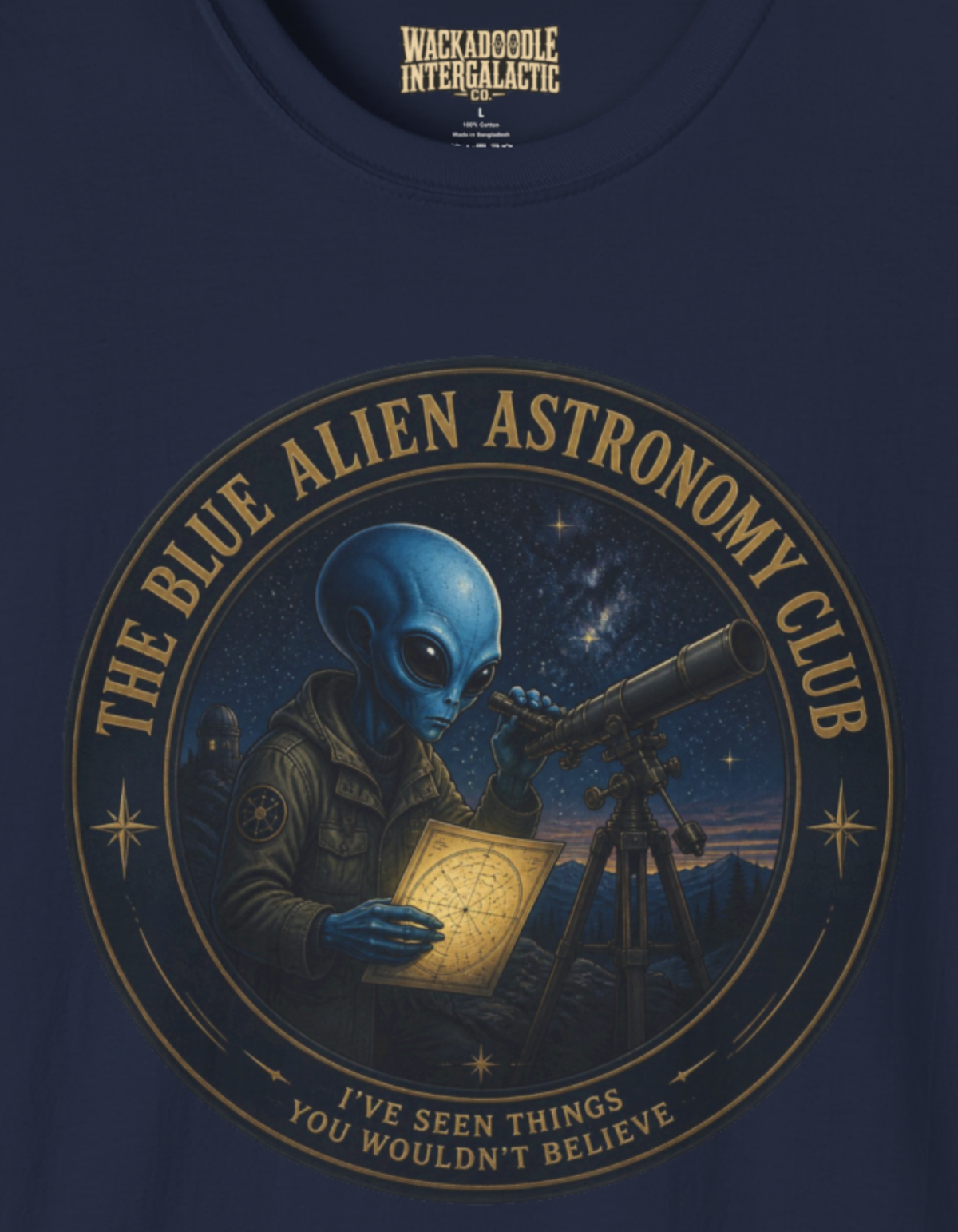 The Blue Alien Astronomy Club T-Shirt