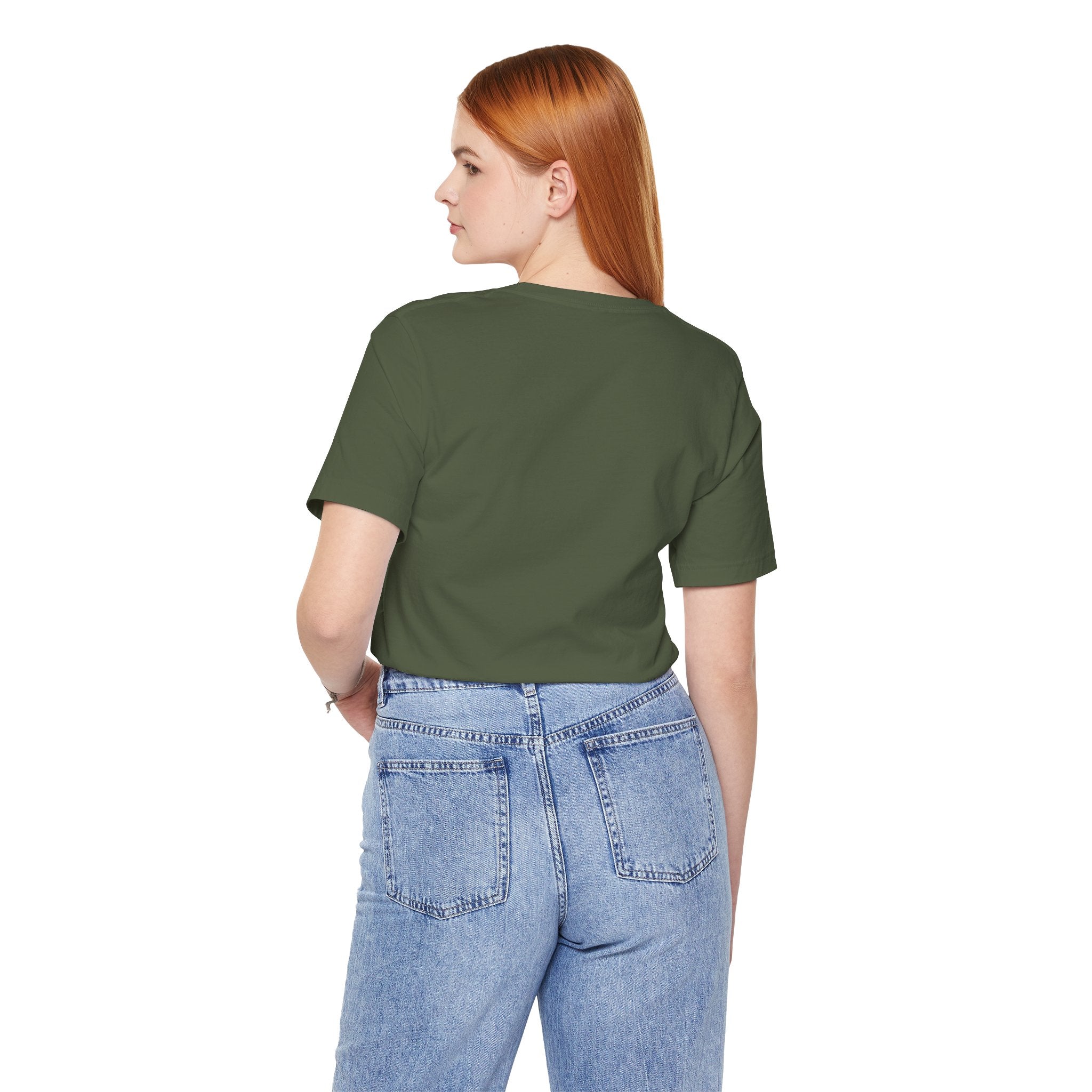 Alien Art Noveau Embrace T-Shirt — Mystical Green Alien Graphic Tee for Sci‑Fi Fans