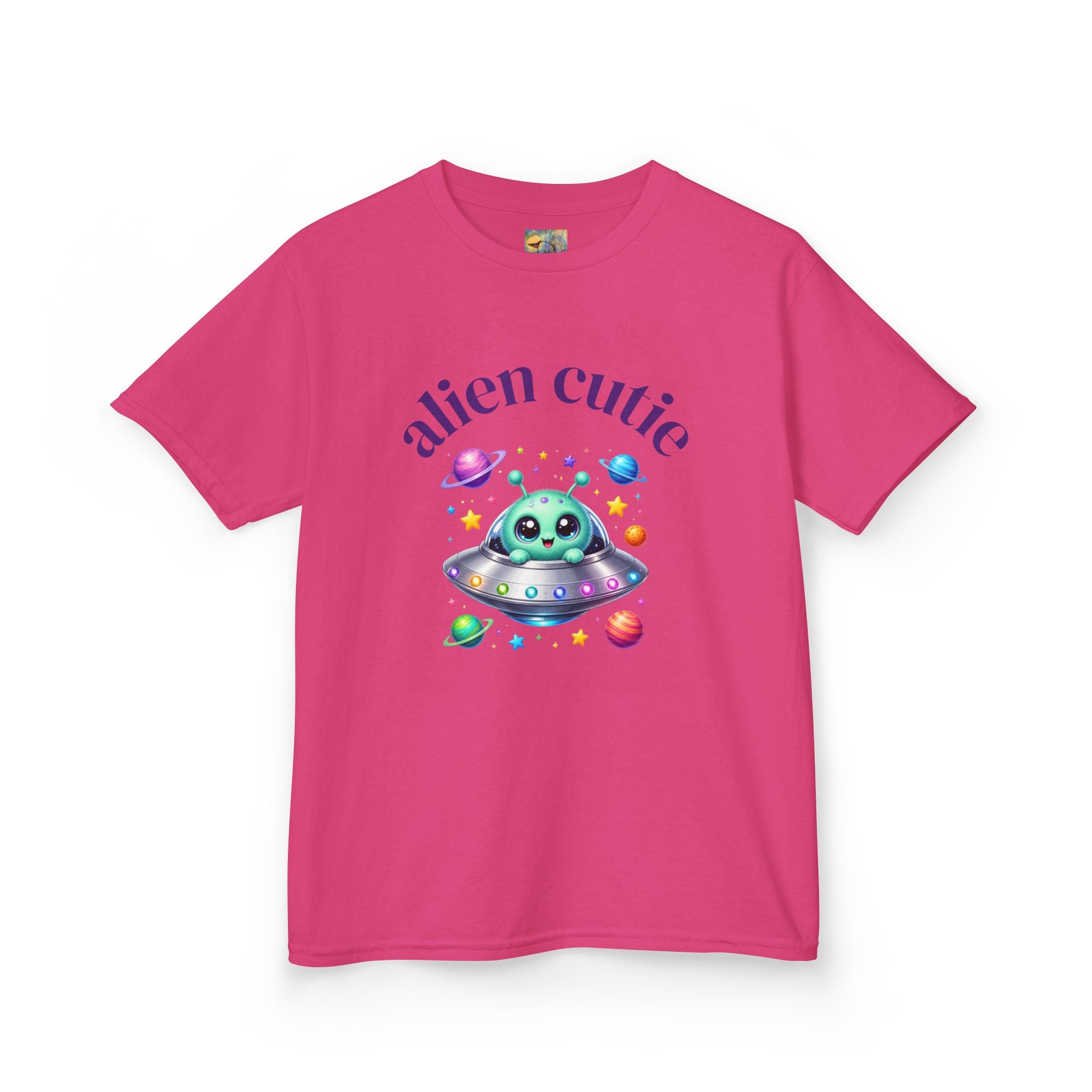 Kids Tee — "Alien Cutie" Cute Alien UFO Graphic Shirt for Children