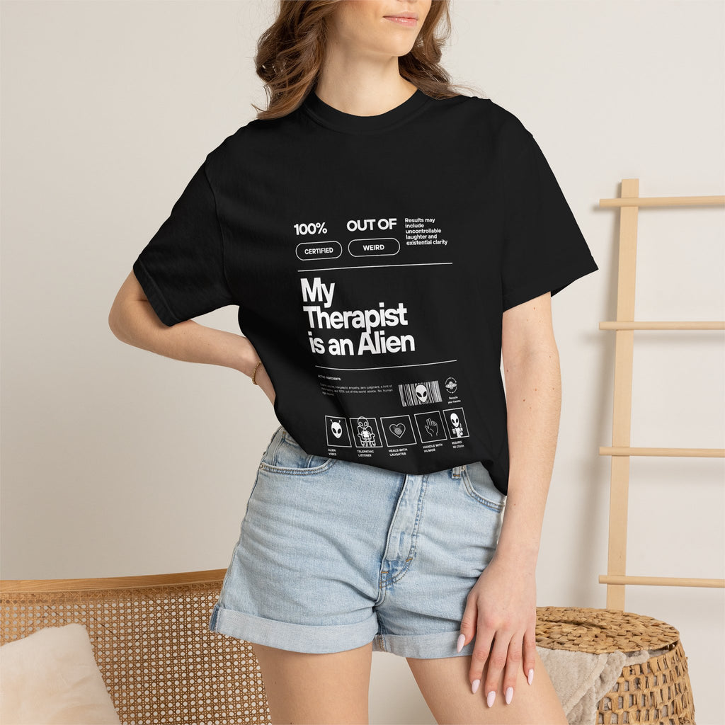 My Therapist Is an Alien Graphic T-Shirt – Funny Alien Therapy Tee