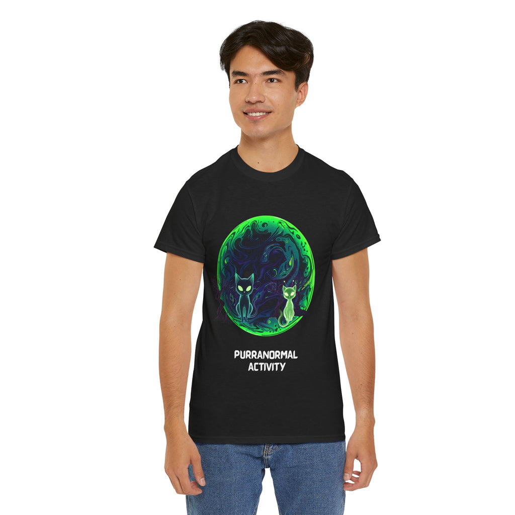 Purranormal Activity T-Shirt — Mystical Cat Moon Halloween Tee
