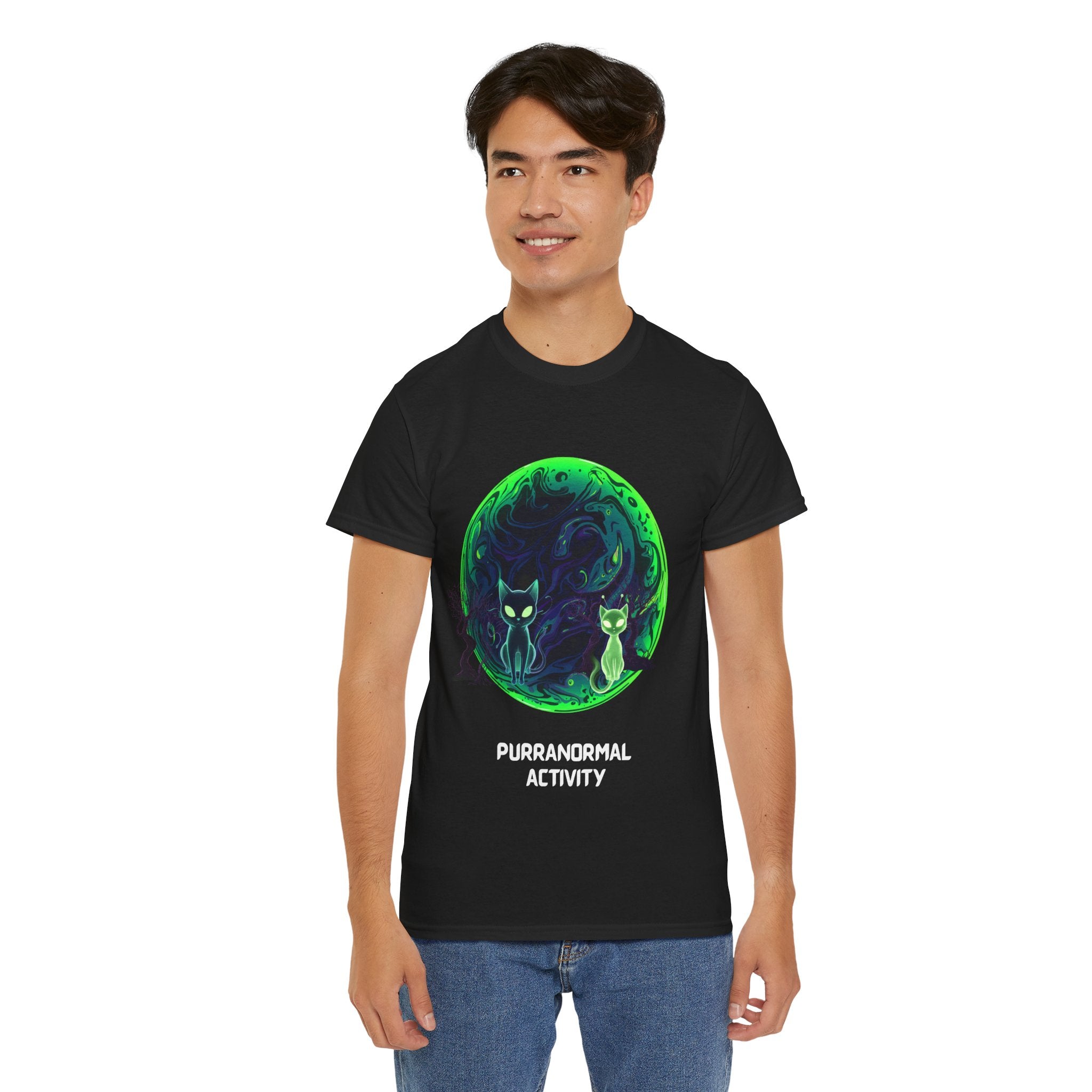 Purranormal Activity T-Shirt — Mystical Cat Moon Halloween Tee