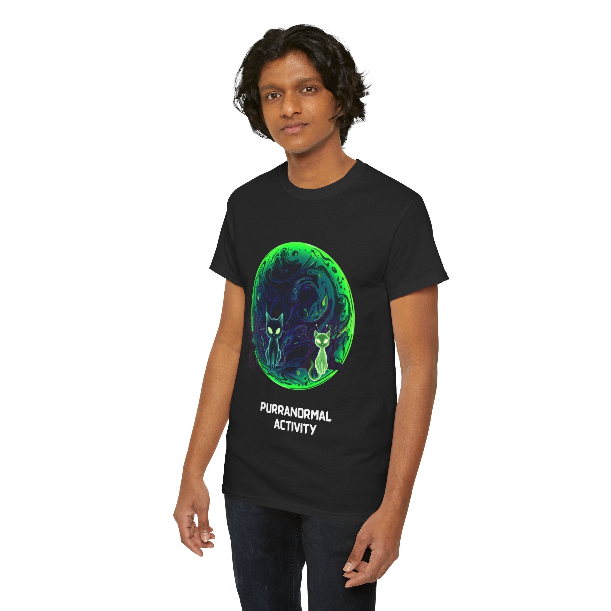 Purranormal Activity T-Shirt — Mystical Cat Moon Halloween Tee