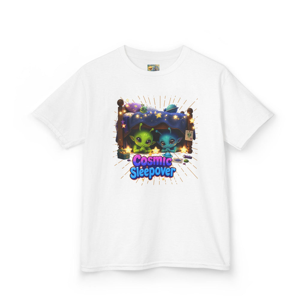 Cosmic Sleepover Kids Tee — Cute Alien Pajama Party T-Shirt