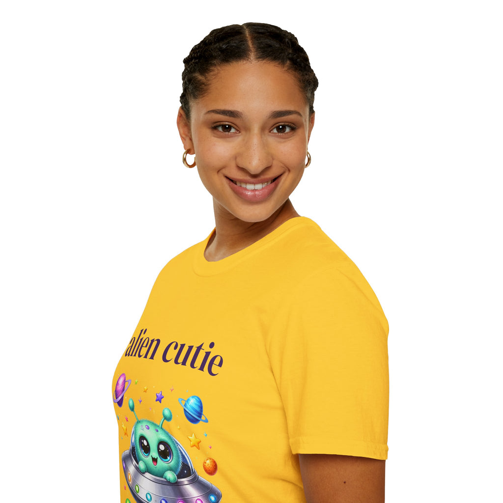 Alien Cutie T-Shirt — Cute Cartoon UFO & Planets Graphic Tee
