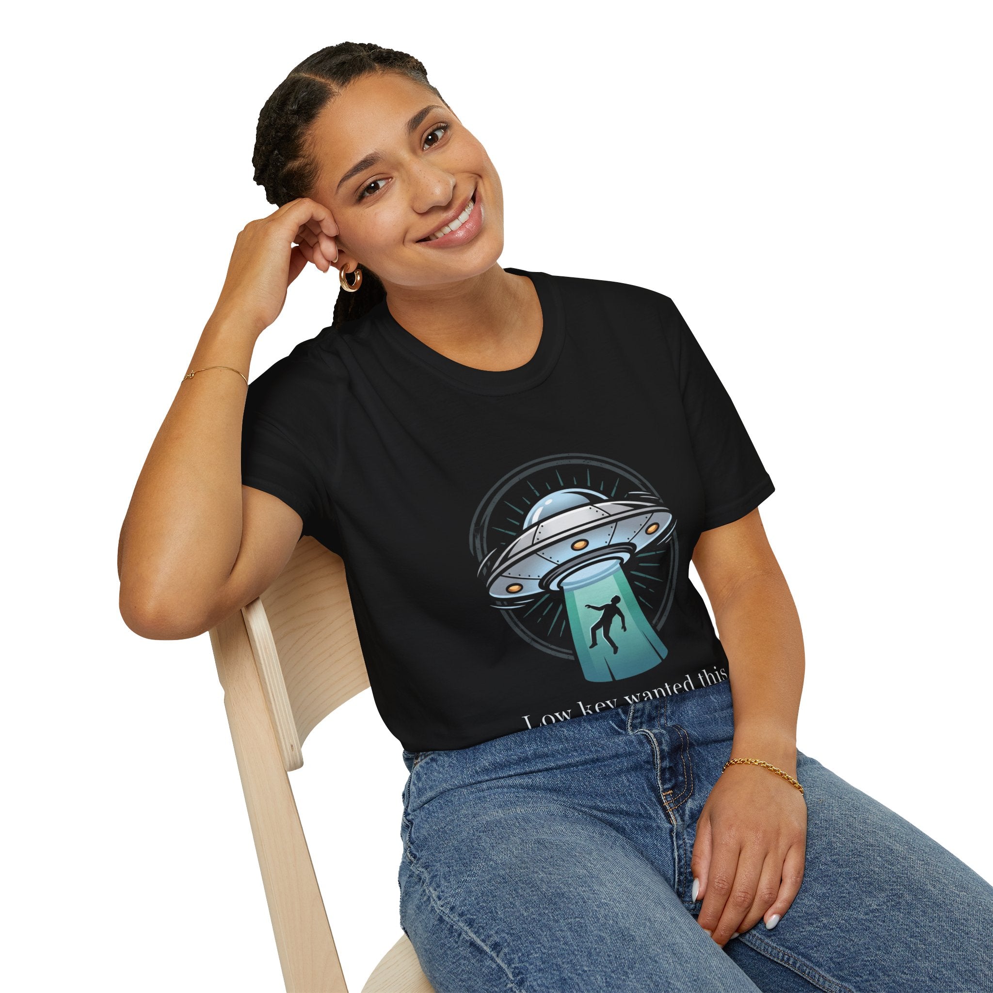 Alien Abduction T-Shirt — "Low Key Wanted This" UFO Graphic Tee