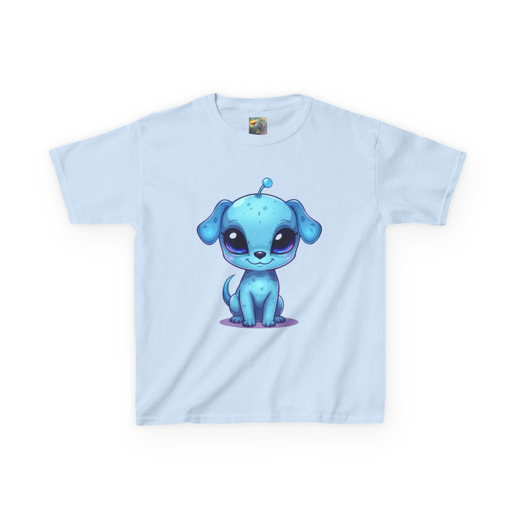 Kids Tee — Cute Blue Alien Puppy Graphic Shirt for Children