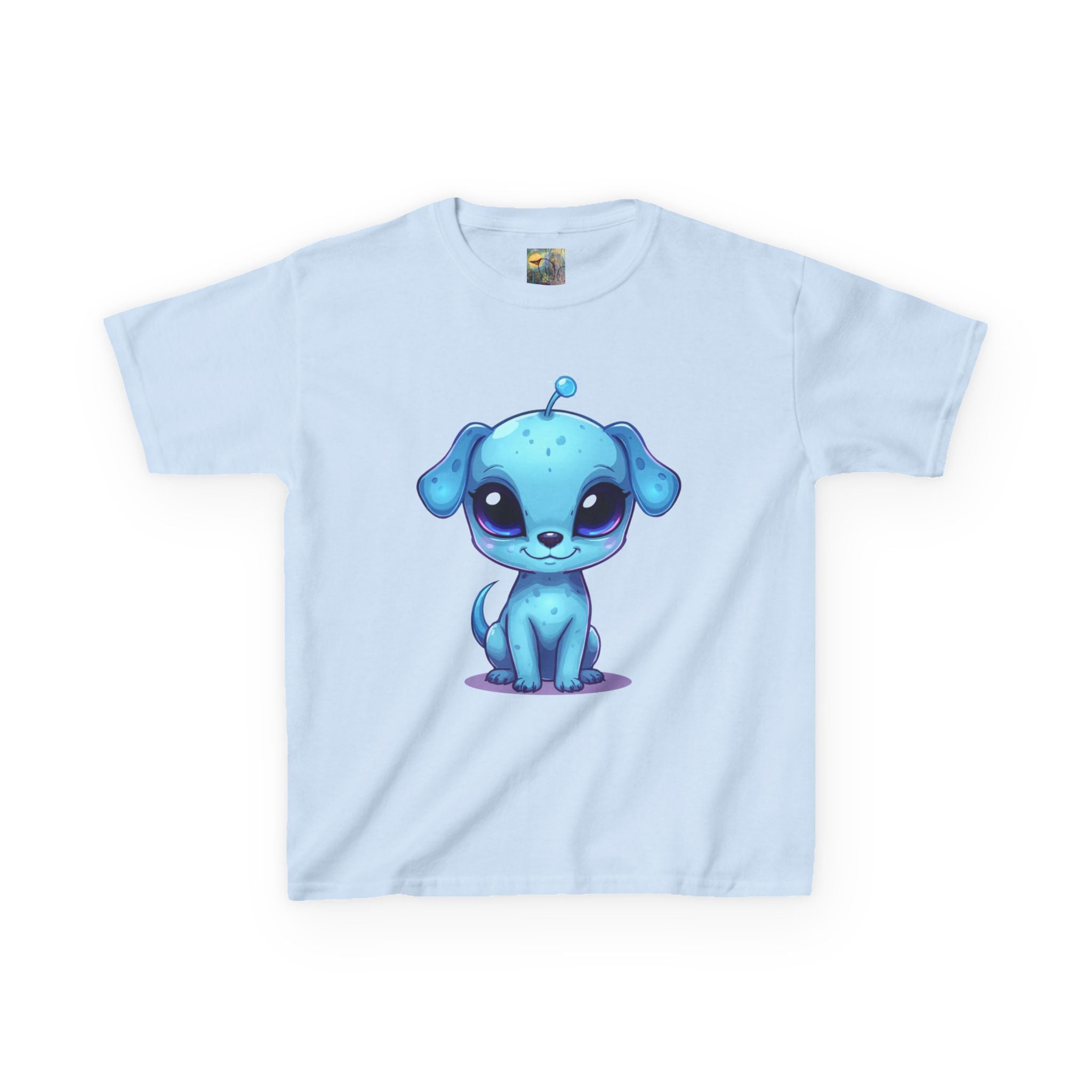 Kids Tee — Cute Blue Alien Puppy Graphic Shirt for Children
