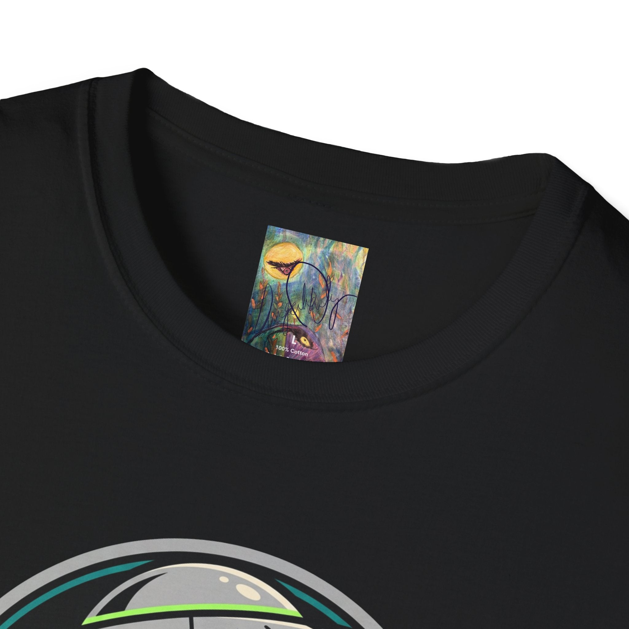 Alien UFO Graphic T-Shirt "You are blocking my trajectory" — Retro Green Extraterrestrial Design