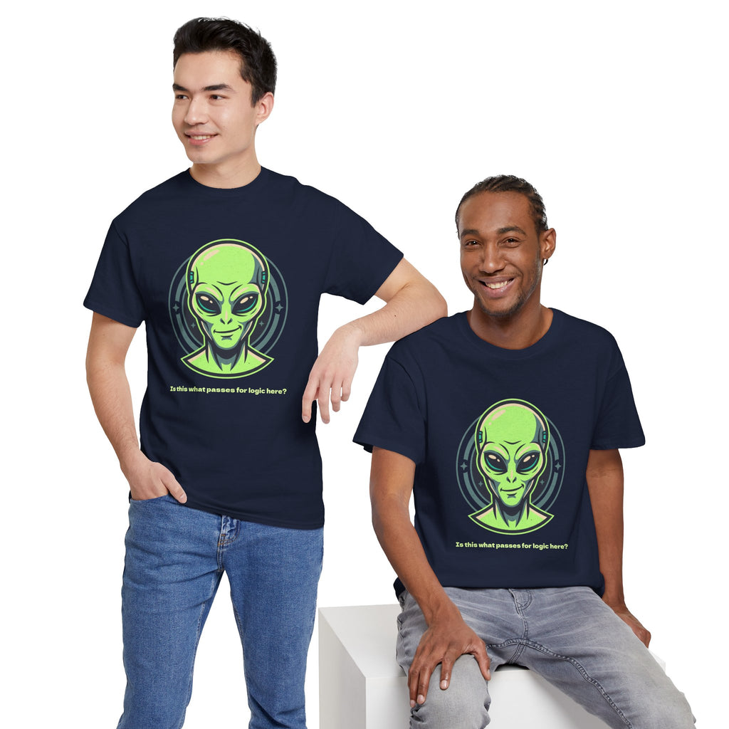 Alien Head T-Shirt — "So this is what passes for logic here?" Sci‑Fi Graphic Tee