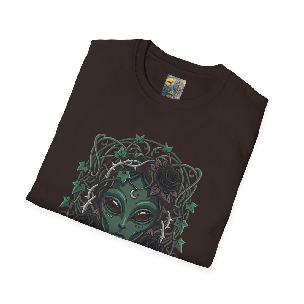 Alien Emblem T-Shirt — Green Mystic Alien Portrait Tee
