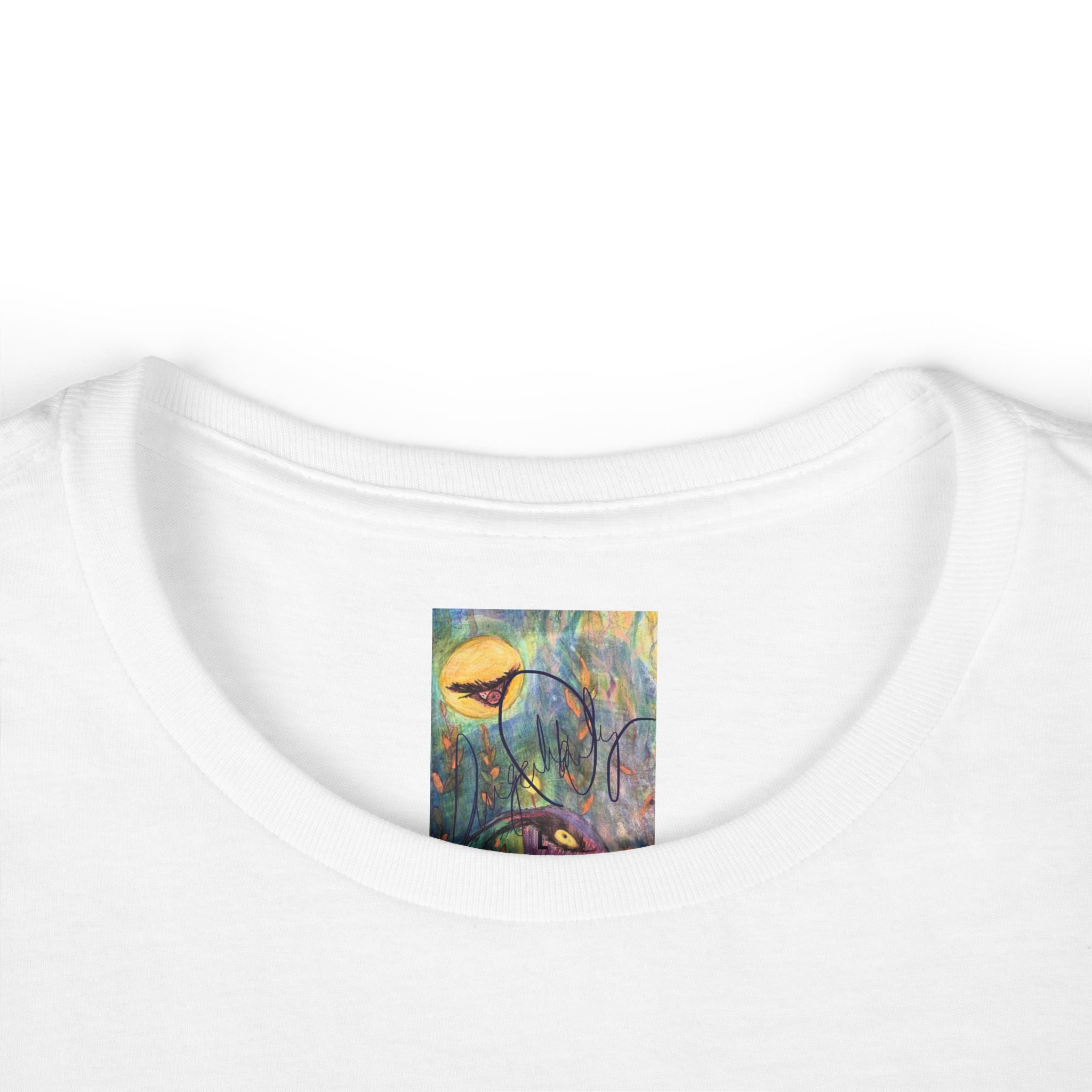Alien Muse Women's Tee — Pastel Fantasy Portrait Art Shirt
