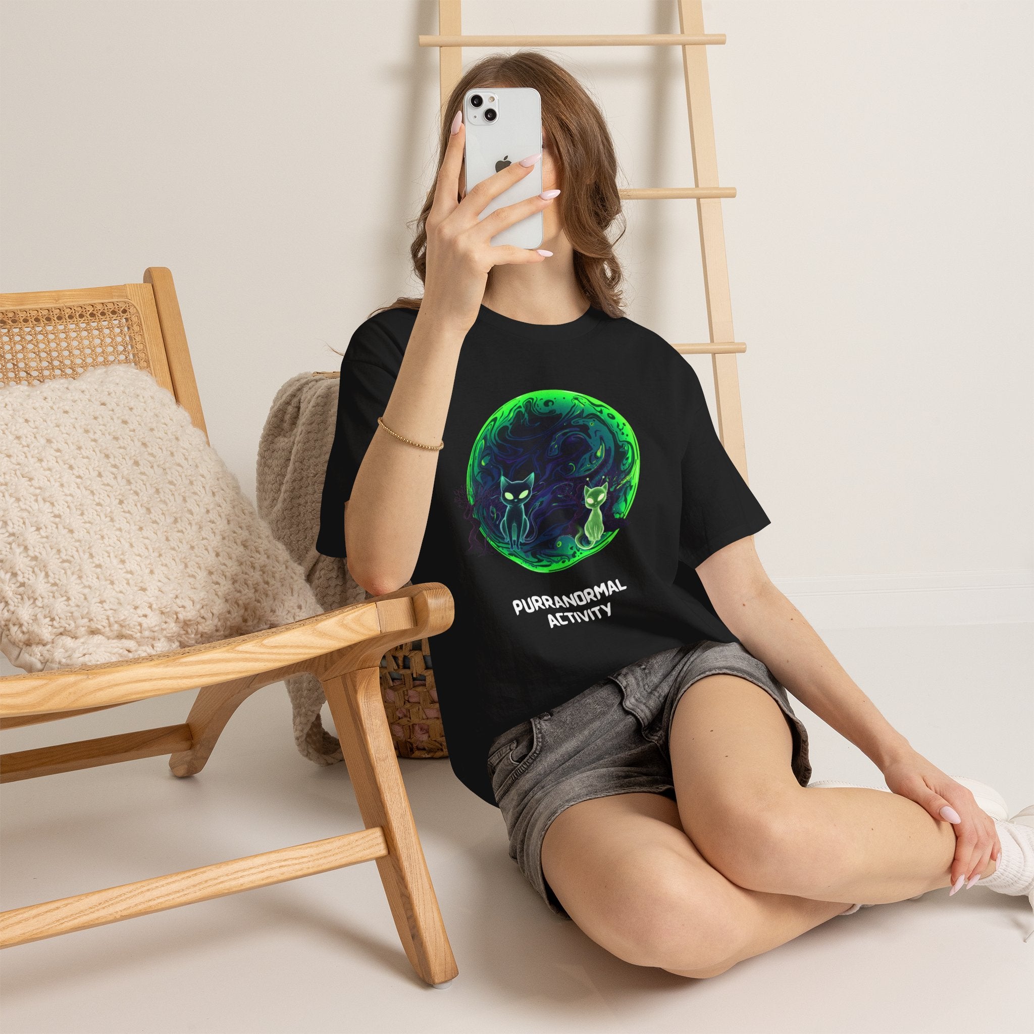 Purranormal Activity T-Shirt — Mystical Cat Moon Halloween Tee