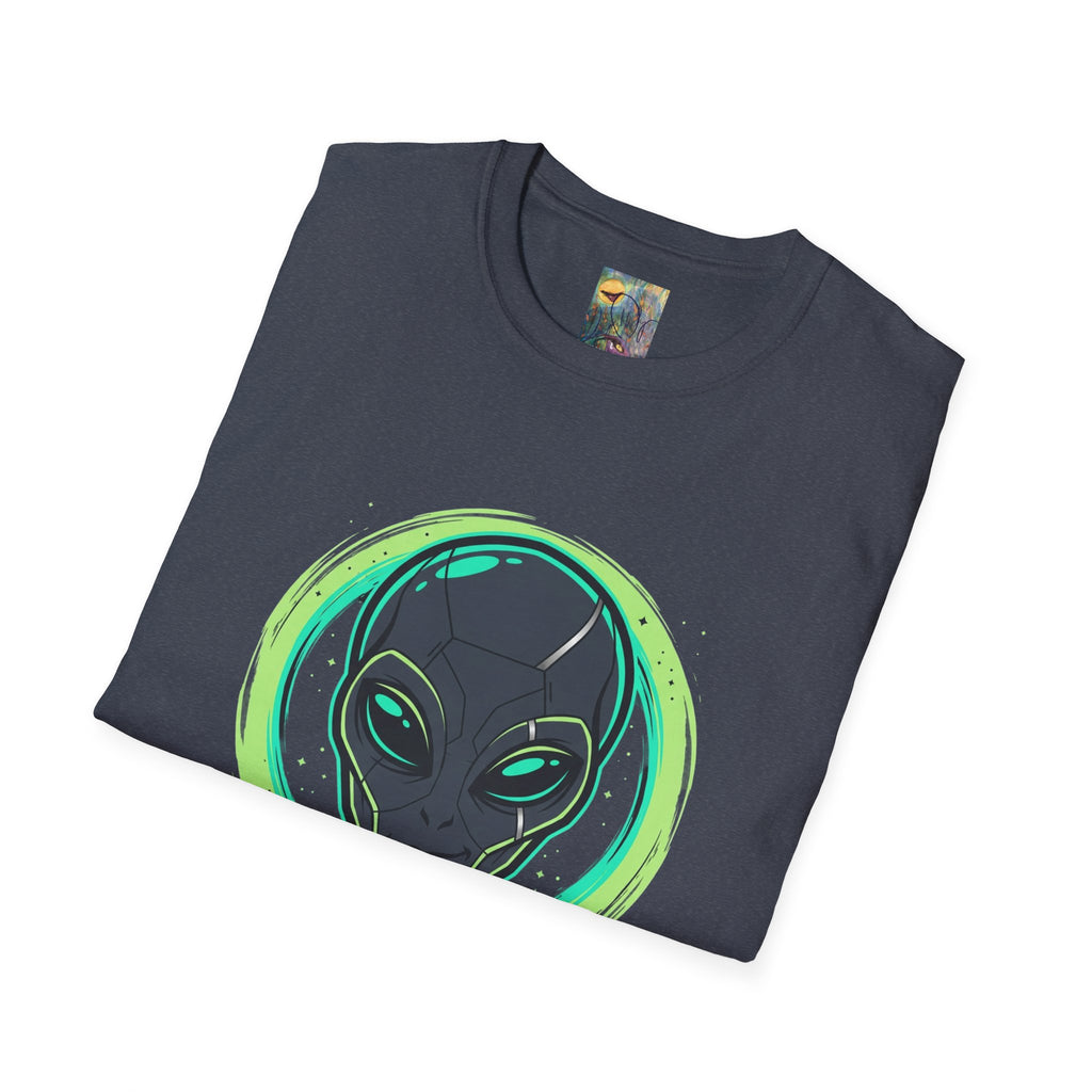 Alien Are Real T-Shirt — Neon Green Alien Face Graphic Tee