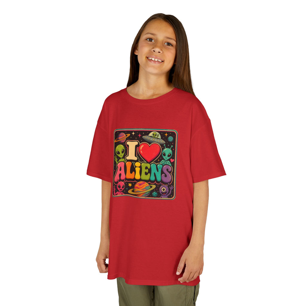 Kids "I  Aliens" Tee — Cute Neon Alien Graphic Shirt for Kids