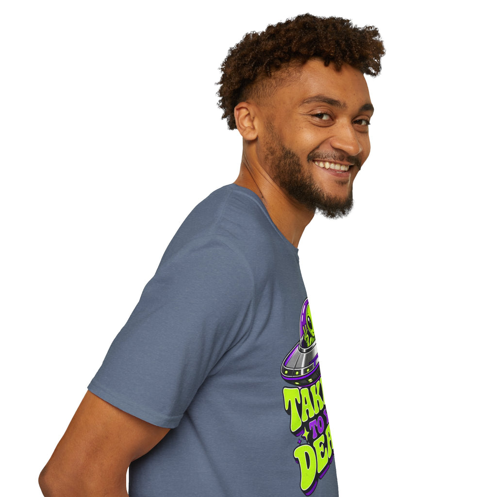 Alien UFO T‑Shirt — "Take Me to Your Dealer" Graphic Tee