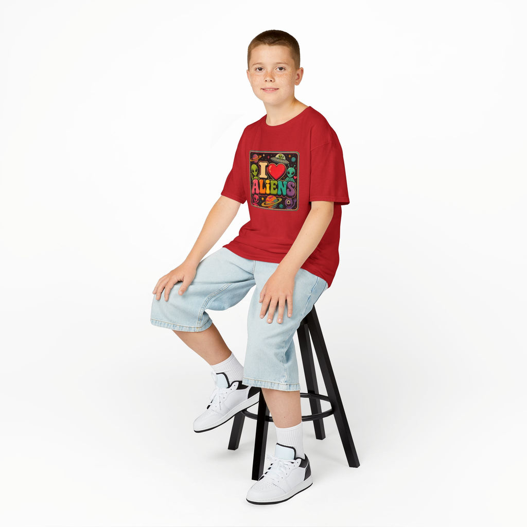 Kids "I  Aliens" Tee — Cute Neon Alien Graphic Shirt for Kids