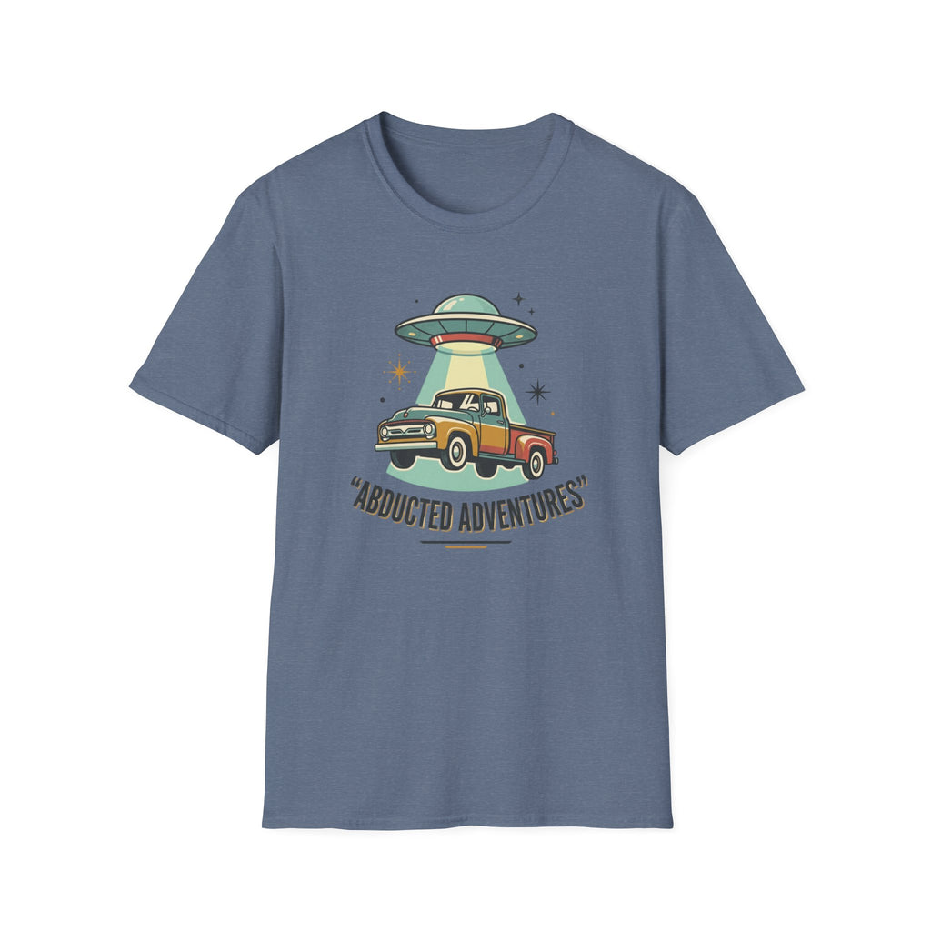 Abducted Adventures T-Shirt — Retro UFO Truck Graphic Tee