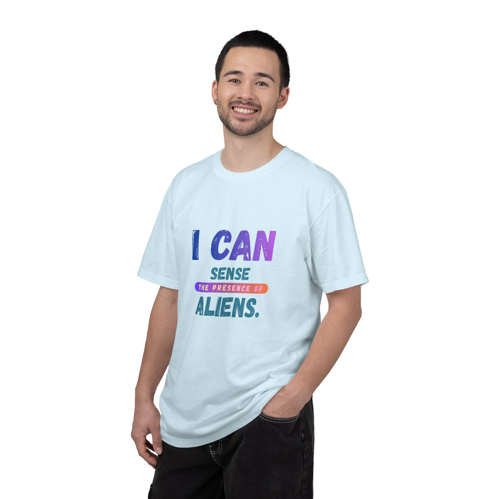I Can Sense The Presence of Aliens T-Shirt — Funny UFO Alien Graphic Tee