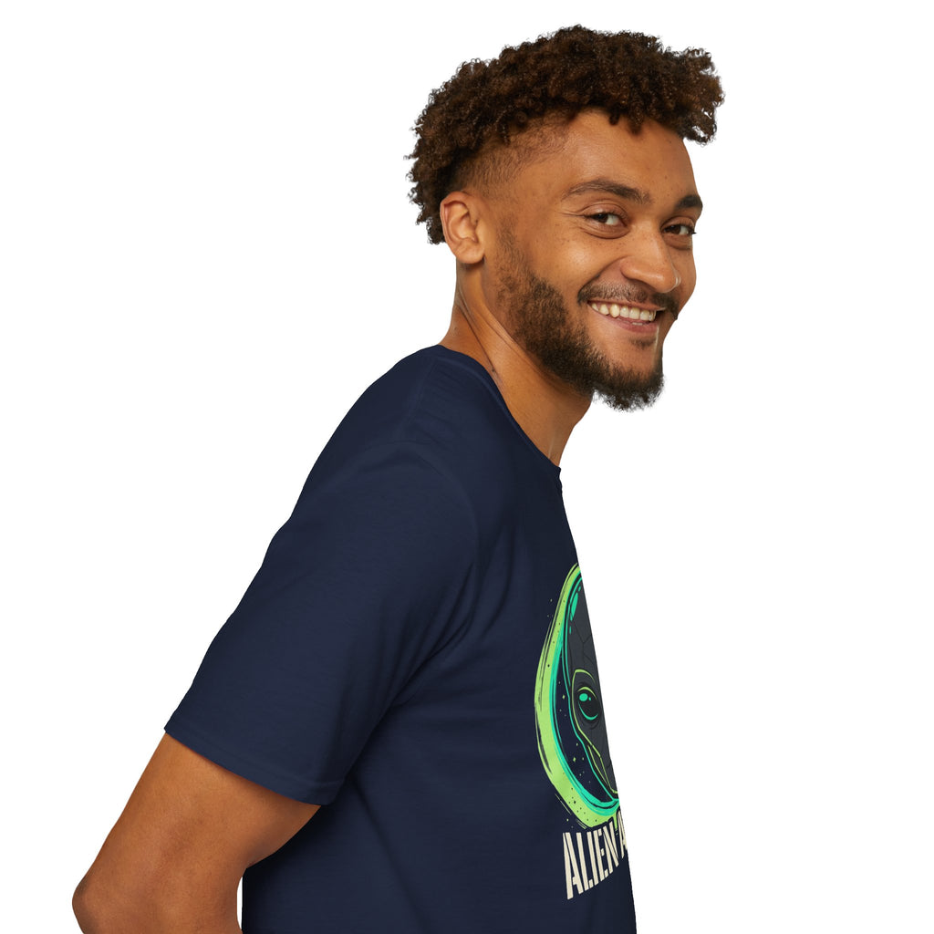 Alien Are Real T-Shirt — Neon Green Alien Face Graphic Tee