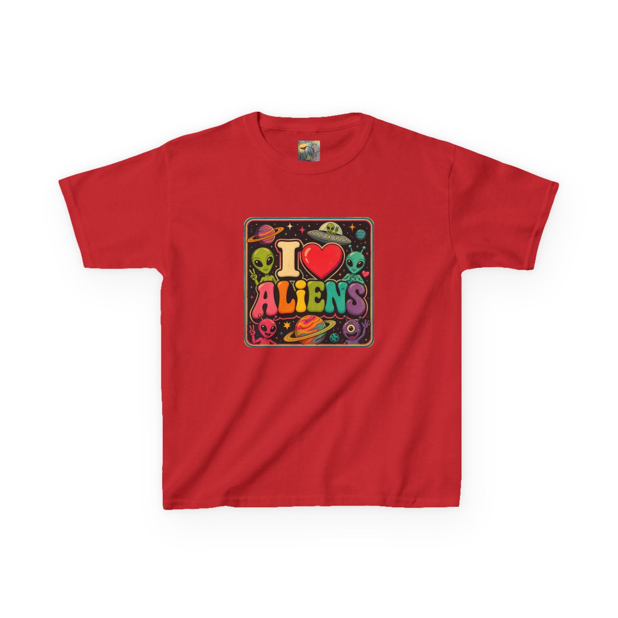 Kids "I  Aliens" Tee — Cute Neon Alien Graphic Shirt for Kids