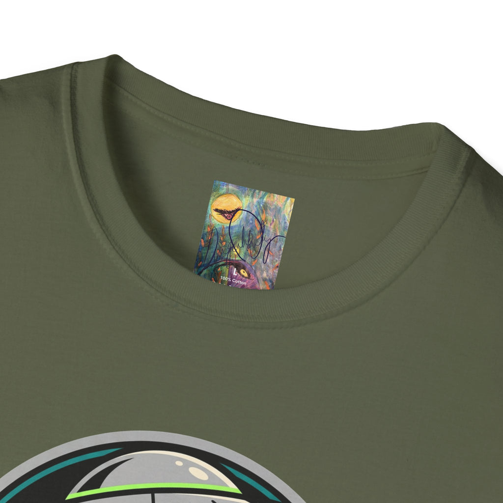 Alien UFO Graphic T-Shirt "You are blocking my trajectory" — Retro Green Extraterrestrial Design