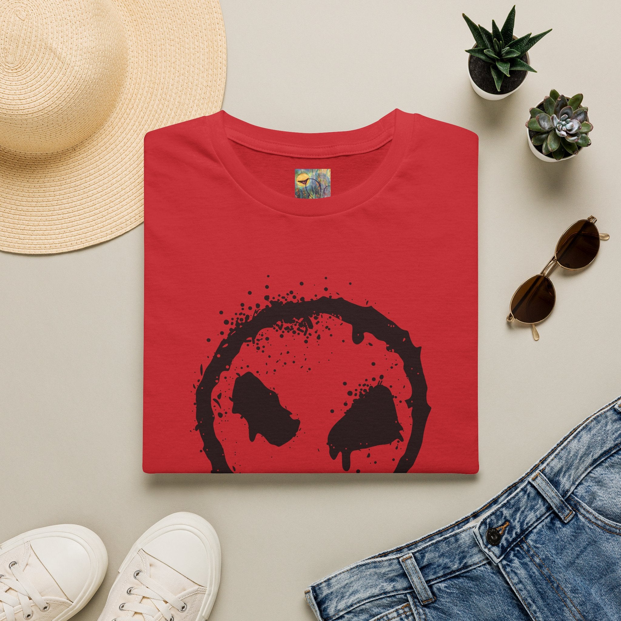 Alien Drip T‑Shirt — Grunge Splatter Alien Face Tee
