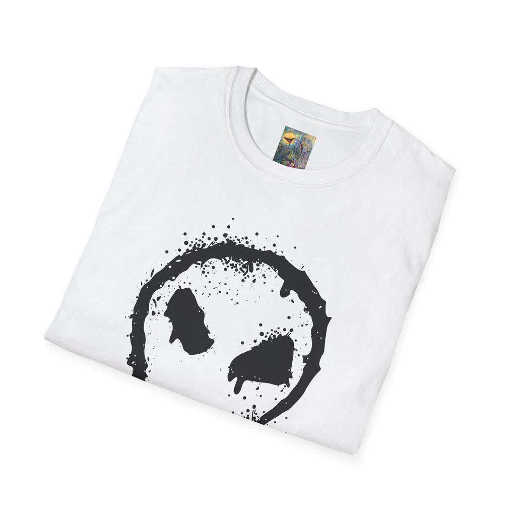 Alien Drip T‑Shirt — Grunge Splatter Alien Face Tee