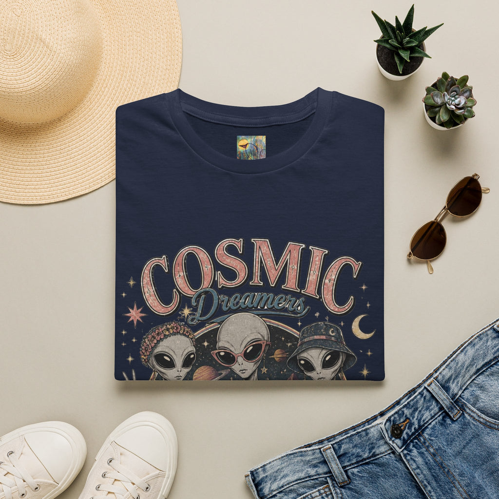 Cosmic Dreamers T‑Shirt — Retro Alien Graphic Tee (Not of This World)
