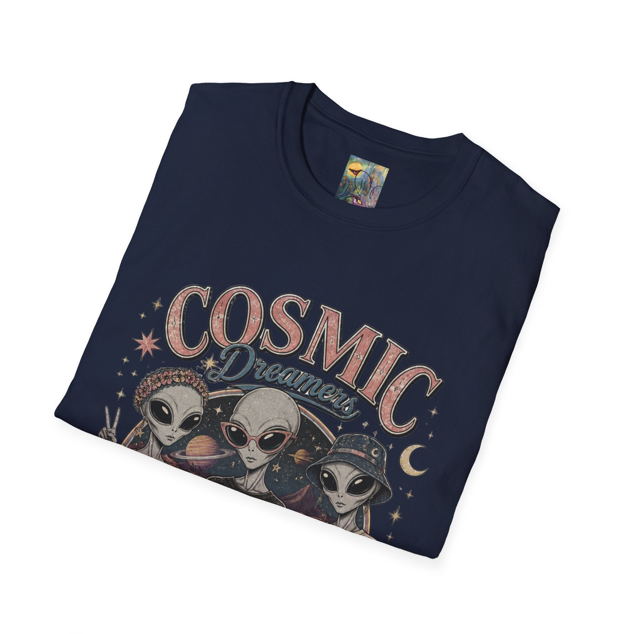 Cosmic Dreamers T‑Shirt — Retro Alien Graphic Tee (Not of This World)